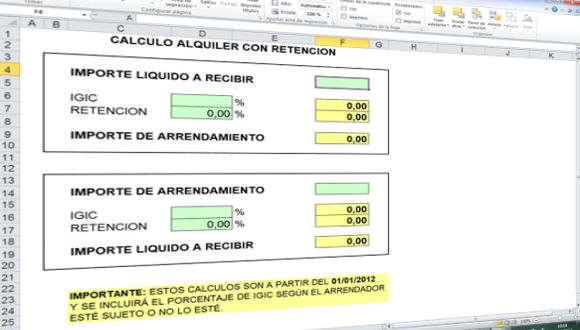 Cálculo Porcentaje de Retenciones