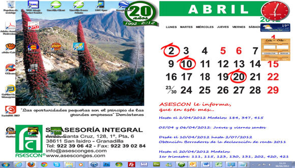 Wallpaper Abril 2012