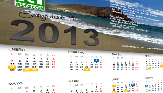 Calendario 2013